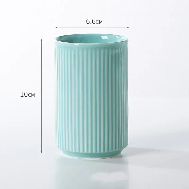 tasse en céramique pour couple porte-brosse à dents et rangement - vue 11 sur 22