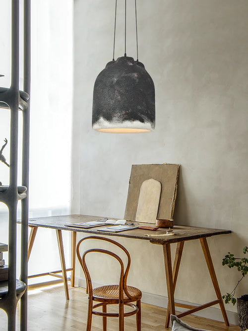 lustre led style wabi sabi nordique pour restaurant et bar - vue 3 sur 9