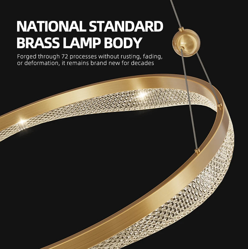 lustre moderne à led pour décoration intérieure élégante et contemporaine - vue 4 sur 16