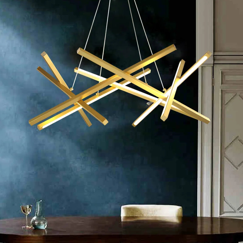 lustre minimaliste design lumière géométrique pour intérieur élégant - vue 3 sur 12