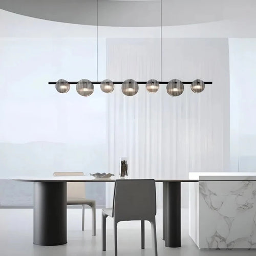 lustre moderne en fer et verre pour décoration intérieure - vue 4 sur 12