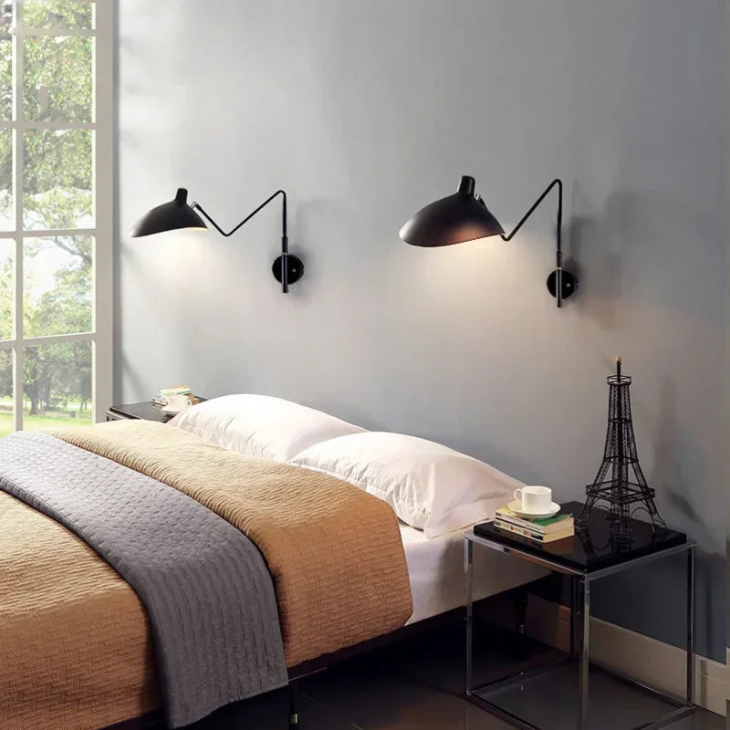 applique murale led réglable design moderne style nordique - vue 5 sur 10
