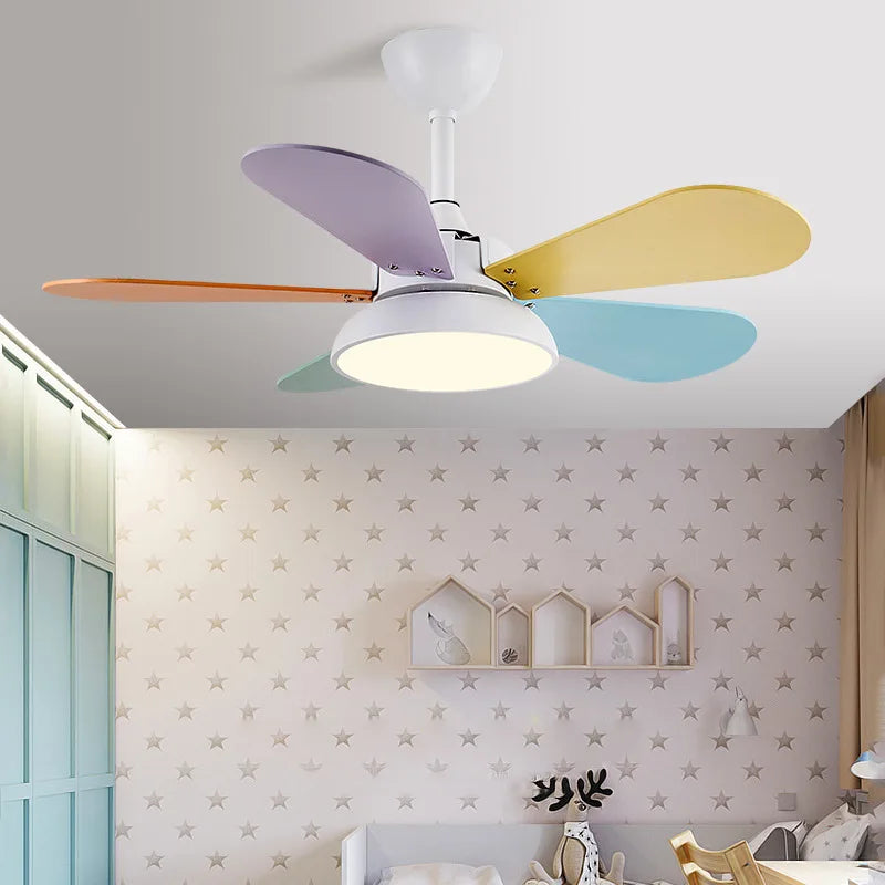 suspension ventilateur led moderne avec télécommande - vue 5 sur 8