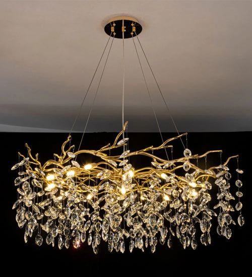 lustre en cristal de luxe pour décoration intérieure élégante