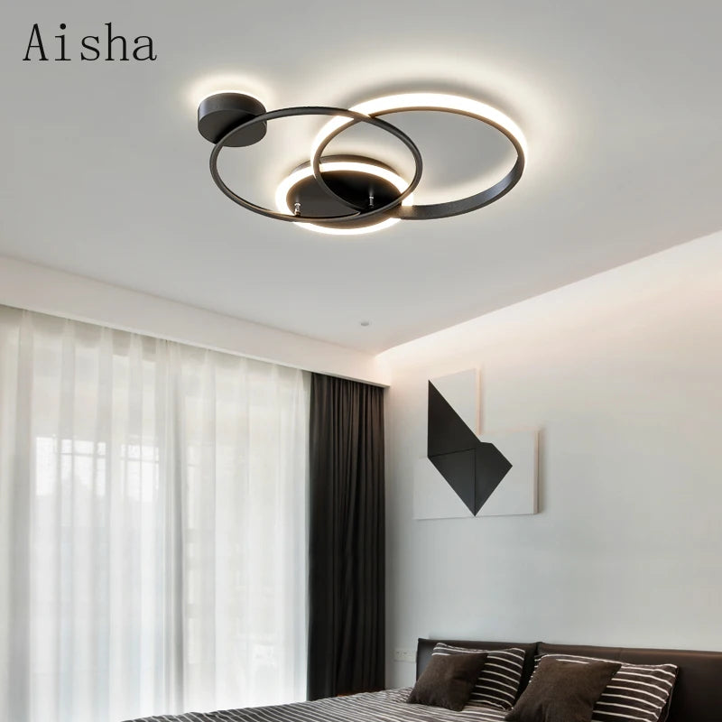plafonnier led nordique design moderne pour éclairage décoratif - vue 5 sur 7