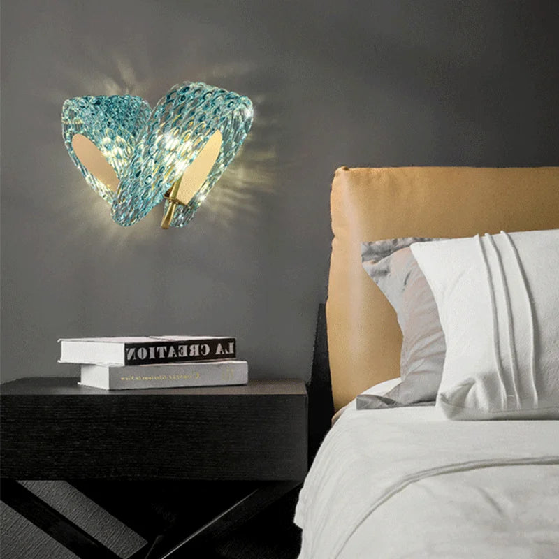 applique murale design fleur luxe créatif en cuivre décoratif - vue 4 sur 8