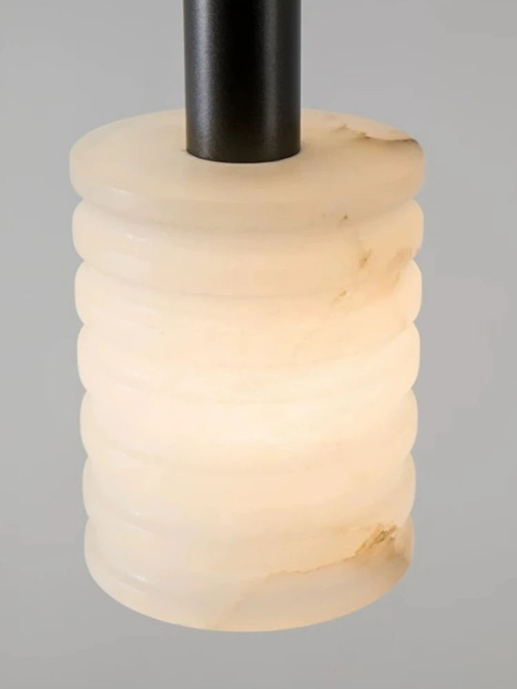 suspension moderne en pierre naturelle pour un éclairage minimaliste - vue 6 sur 8