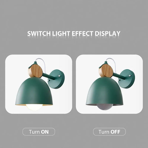 Lampe de applique murale LED nordique en bois Macaron lumière chambre chevet rotatif Deocr lampe salon couloir allée maison luminaire