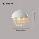 suspension créative en cristal hémisphère pour intérieur élégant