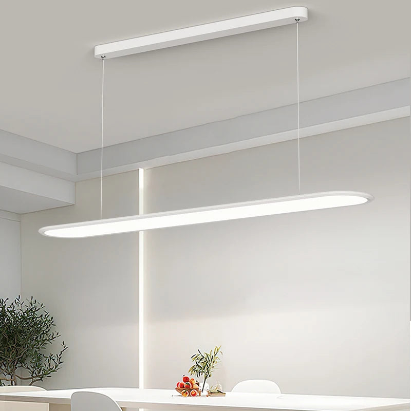 lustre led décoratif minimaliste moderne rectangulaire arrondi