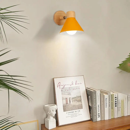 applique murale led en bois style nordique moderne