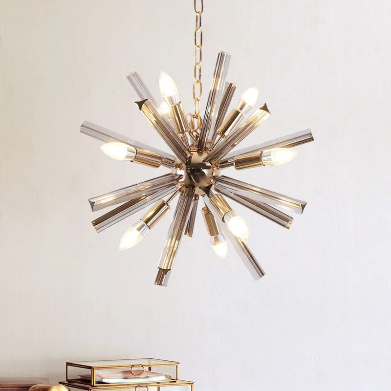 suspension moderne en cristal style sputnik pour décoration intérieure - vue 5 sur 7
