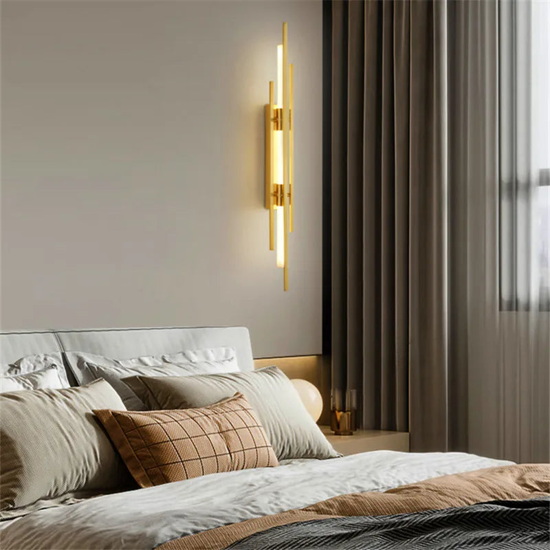 applique murale verticale à led en fer design élégant pour intérieur - vue 8 sur 8