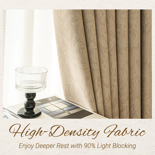 Rideau occultant floral style français pour salon chambre