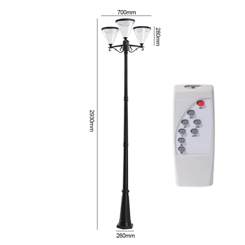 lampe solaire led pour éclairage extérieur jardin et route - vue 15 sur 16