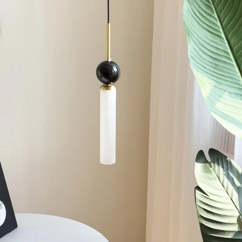 lustre minimaliste nordique de luxe en marbre italien