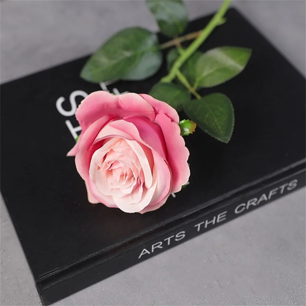 fleurs de roses artificielles en soie pour décorations romantiques - vue 13 sur 13