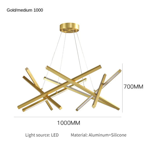 lustre minimaliste design lumière géométrique pour intérieur élégant - vue 12 sur 12