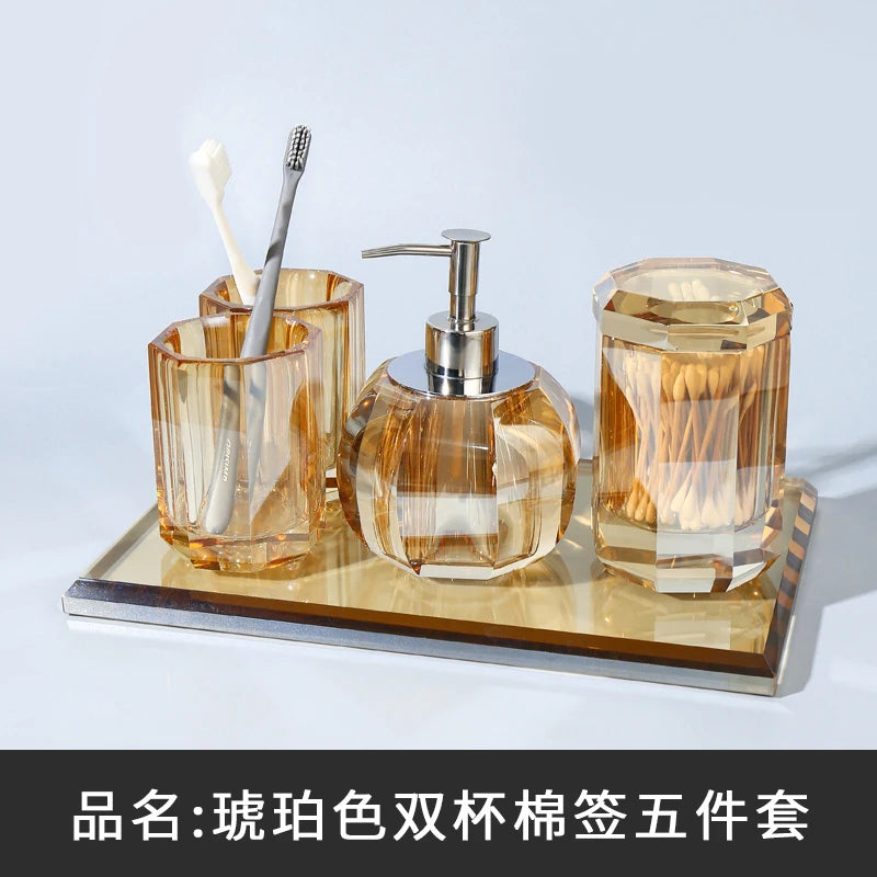 ensemble de produits de toilette en cristal et verre - vue 6 sur 18