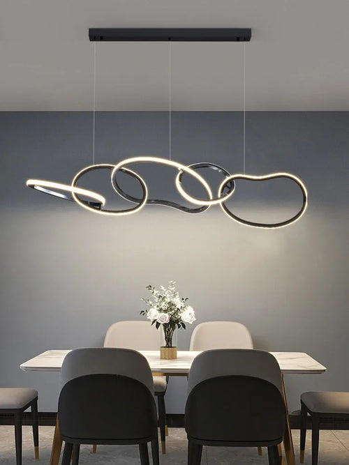 lustre moderne simple nordique luxe en acier inoxydable galvanisé
