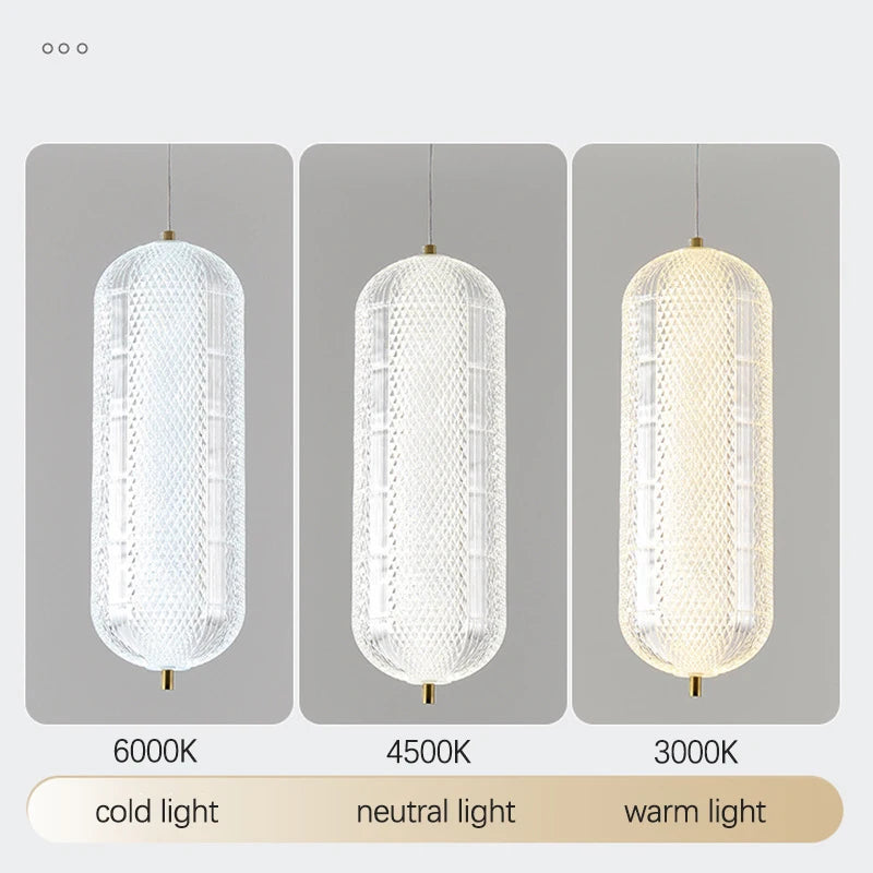 lustre moderne design simple lampe à led suspendue décorative - vue 5 sur 9
