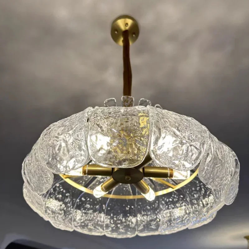 lustre nordique en verre pour décoration moderne intérieure - vue 4 sur 8