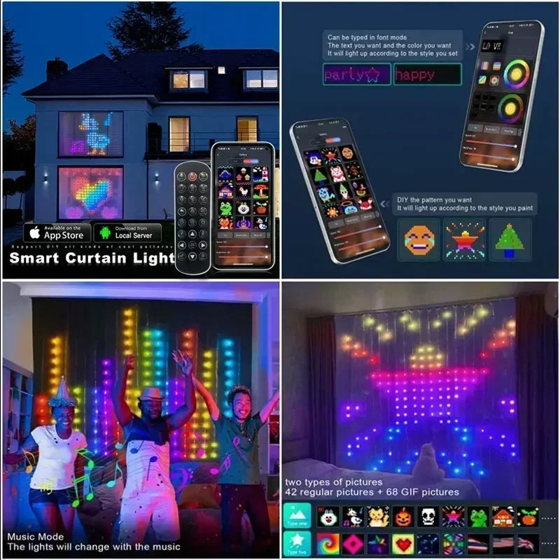 guirlande lumineuse intelligente 400 led bluetooth musique décorative - vue 3 sur 9