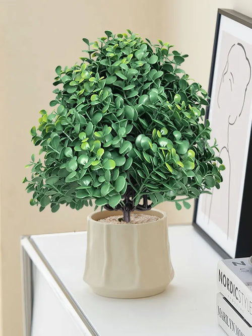 petit arbre d'eucalyptus artificiel pour décoration intérieure et extérieure - vue 4 sur 7