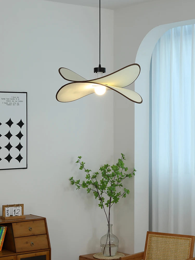 plafonnier en tissu wabi sabi pour décoration intérieure moderne - vue 5 sur 9
