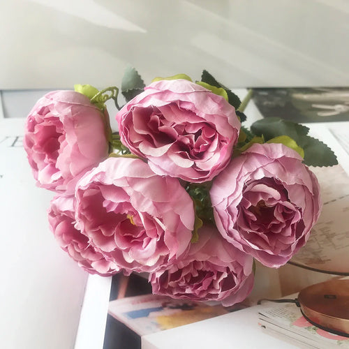 petit bouquet de fleurs artificielles pour décoration printanière et mariage - vue 26 sur 37