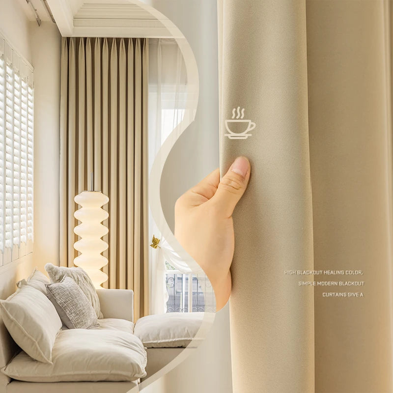 Rideau occultant thermique épais pour salon chambre