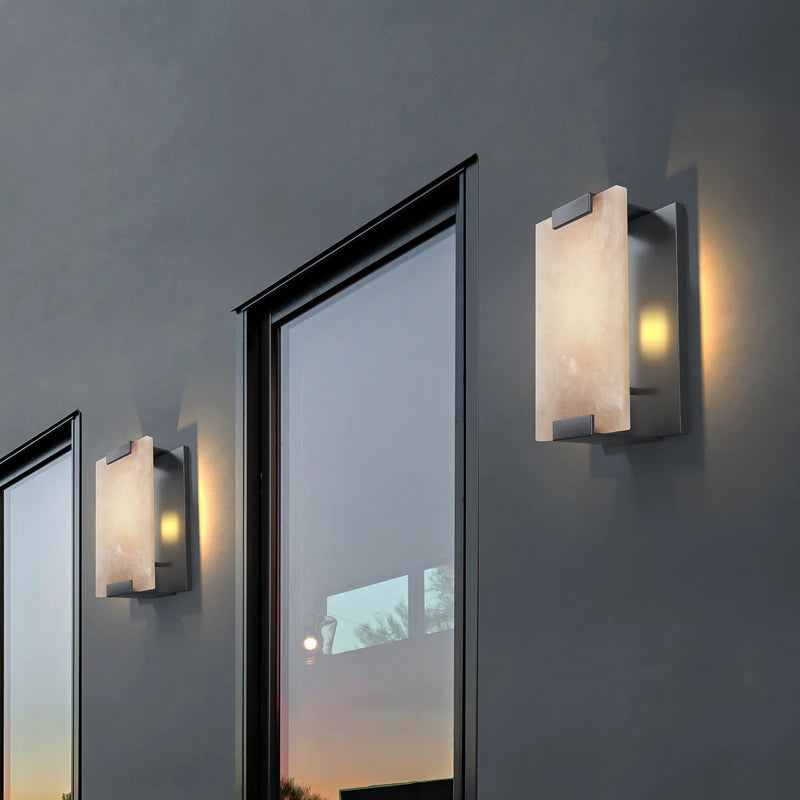 Applique murale LED rectangulaire en marbre naturel - vue 4 sur 16