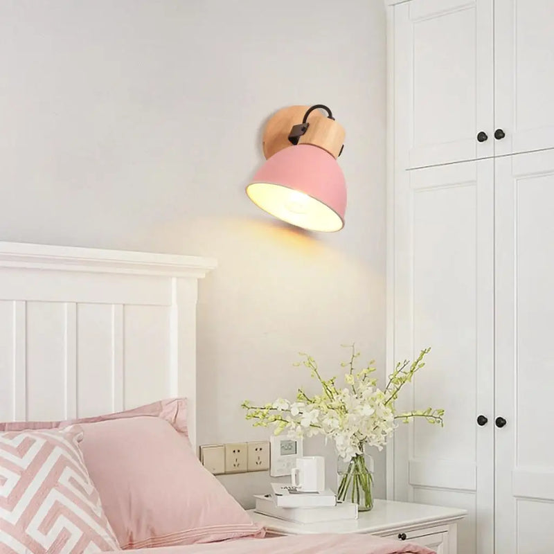 applique murale nordique en bois pour lecture