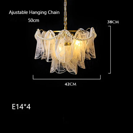 lustre suspendu en verre design nuage créatif moderne - vue 9 sur 18