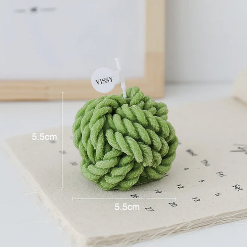 bougie parfumée en forme de boule en cire de soja décorative et mignonne - vue 12 sur 14