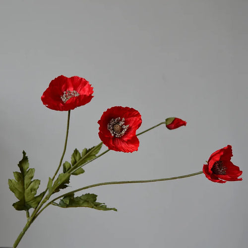 fleur artificielle coquelicot pour décoration de fête et jardin - vue 17 sur 18