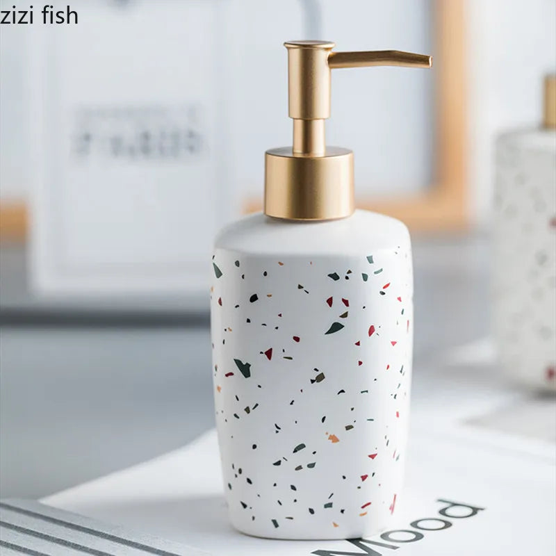 bouteille en céramique pour savon et lotion portable - vue 4 sur 16