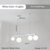 Pastoral Dining Table Pendant Lamps Long Hanging Light for Living Room Kitchen Restaurant Chandelier Fixtures Milky White Glass