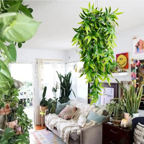 plantes suspendues en bambou pour décoration extérieure jardin - vue 2 sur 9