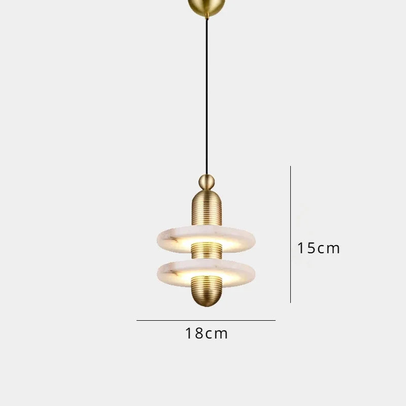 suspension en marbre à led design pour intérieur élégant - vue 7 sur 14