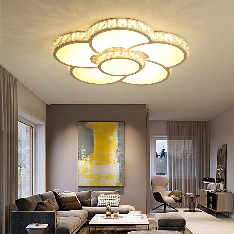 plafonnier led moderne pour éclairage d'intérieur et décoration romantique - vue 3 sur 10