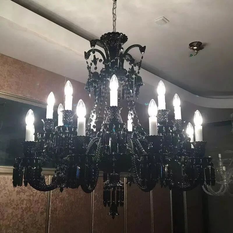 lustre en cristal à 44 bras pour hôtel et centre commercial - vue 3 sur 12