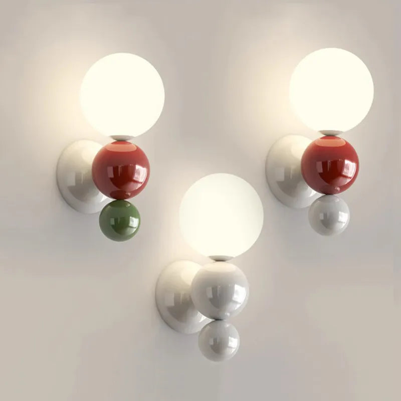 Applique murale LED nordique en forme de perle