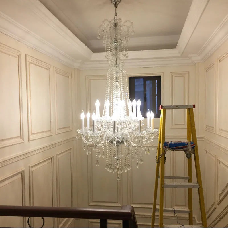lustre en cristal à led design nordique pour un éclairage élégant - vue 5 sur 8