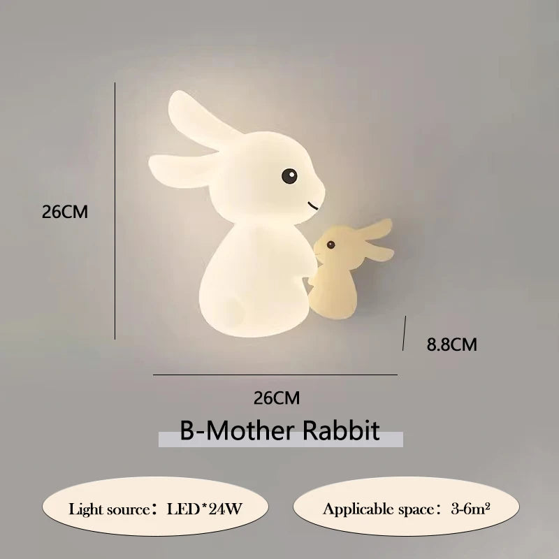 applique murale lapin mignon pour chambre d'enfant créative et ludique - vue 9 sur 9