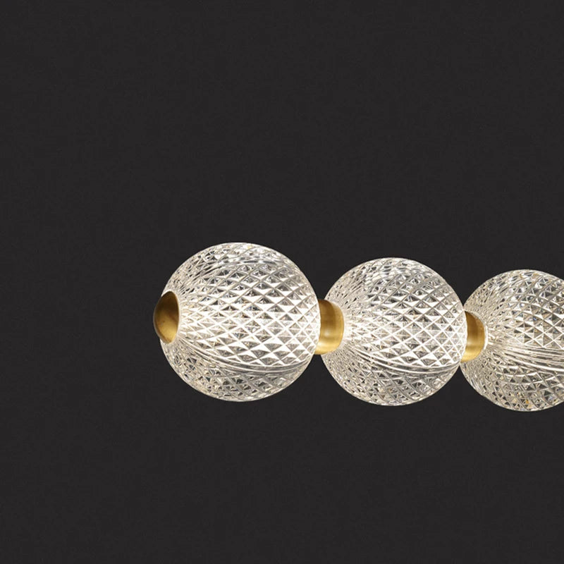 suspension led minimaliste en boule acrylique hauteur réglable