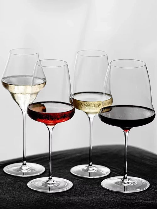 Verre à champagne cristal fin fait main léger