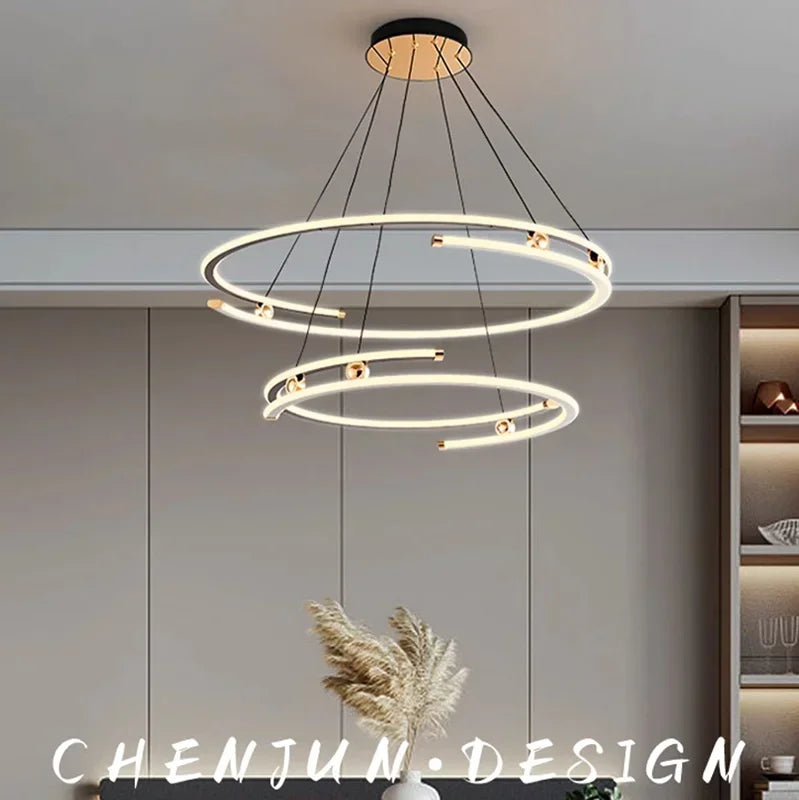 suspension led moderne pour décoration intérieure élégante
