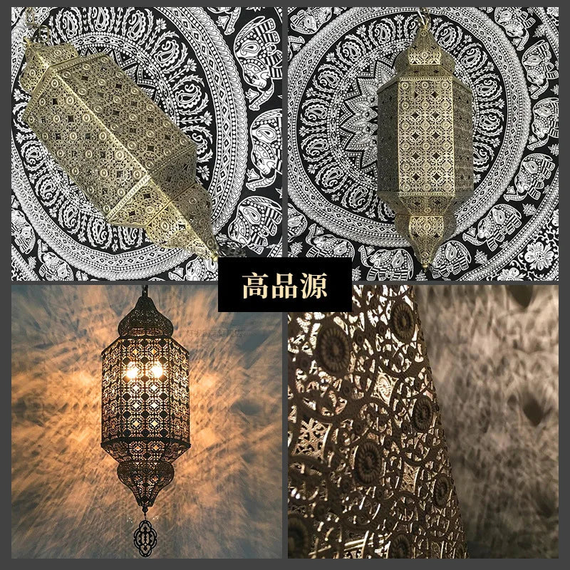 lustre rétro thaïlandais style arabe pour restaurant et bar - vue 4 sur 9