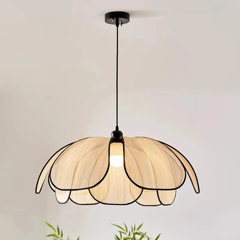 lampe suspendue moderne en tissu pour décoration artistique